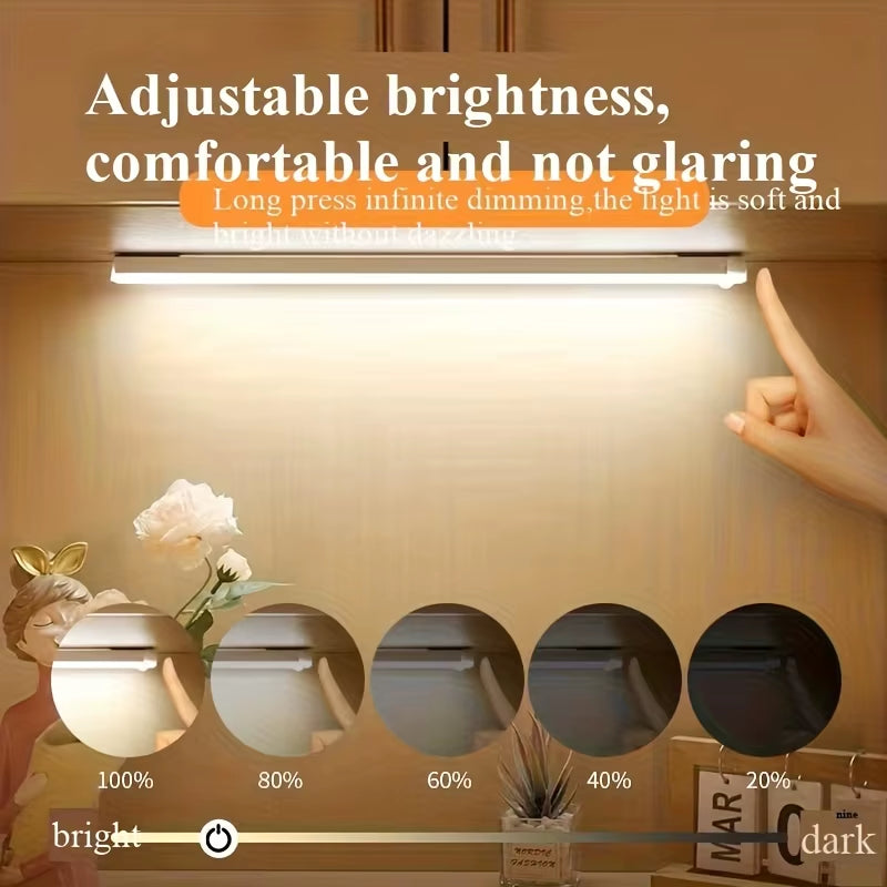 Motion Sensor Light Indoor Wireless LED Night Light Type C Rechargeable Light Cabinet Wardrobe Light Staircase Backlight Kitchen