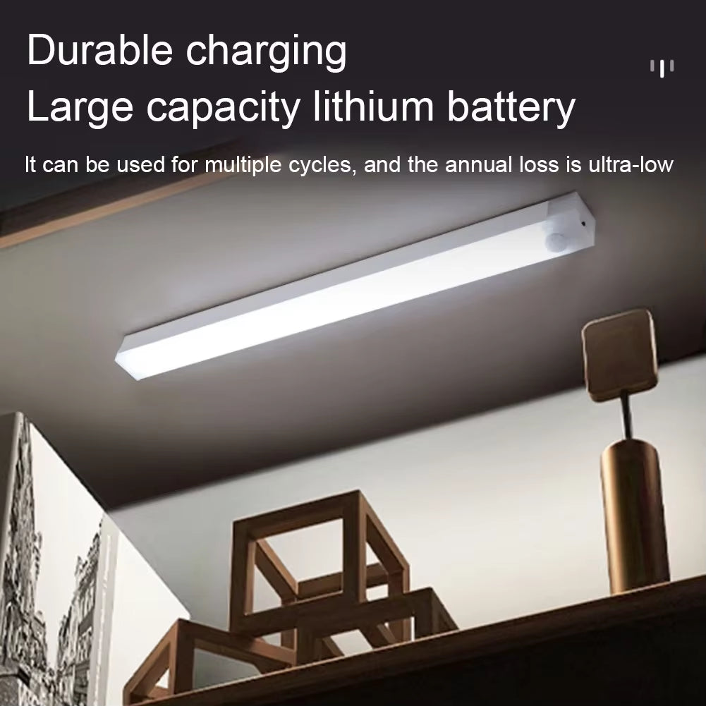 Motion Sensor Light Indoor Wireless LED Night Light Type C Rechargeable Light Cabinet Wardrobe Light Staircase Backlight Kitchen